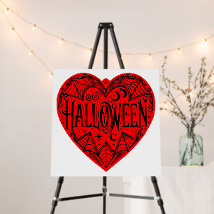 Halloween Heart, Red Heart Shape, Holiday Foam Board