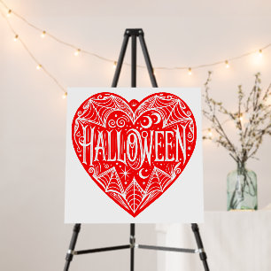 Halloween Heart, Red Heart Shape, Holiday Foam Board