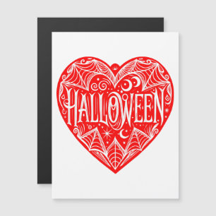 Halloween Heart, Red Heart Shape, Holiday Magnetic Invitation
