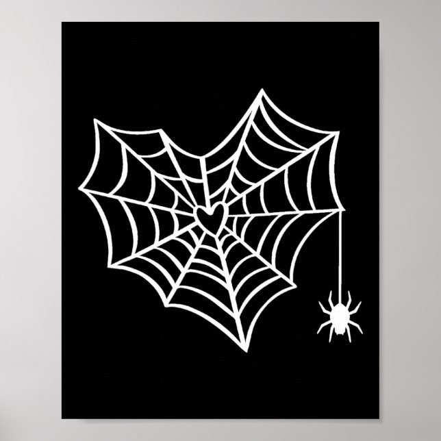 Halloween Heart Spider Web Spooky Costume  Poster (Front)