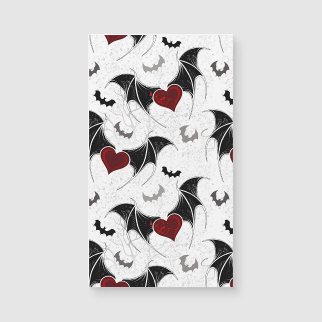 Halloween heart with black bat wings (Front)