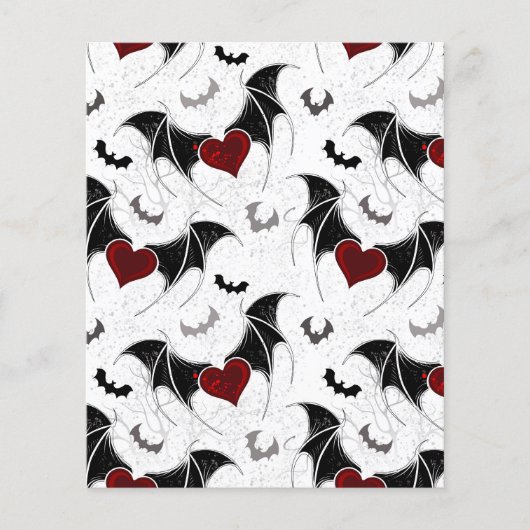 Halloween heart with black bat wings (Front)