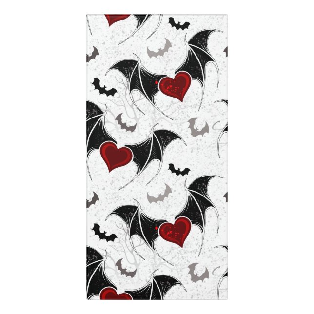 Halloween heart with black bat wings door sign (Classic Front Vert)