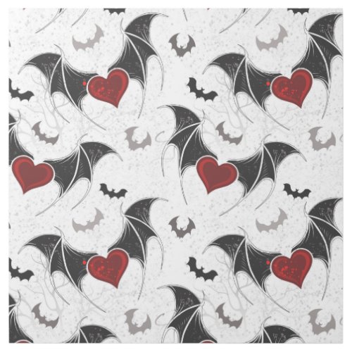 Halloween heart with black bat wings gallery wrap