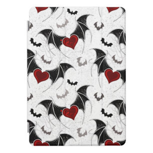 Halloween heart with black bat wings iPad pro cover