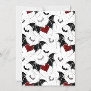 Halloween Heart With Black Bat Wings Magnetic Invitation at Zazzle