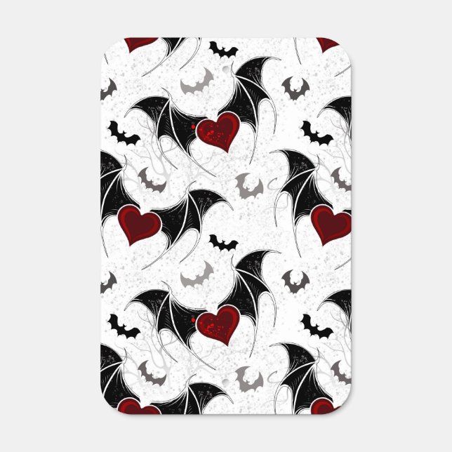 Halloween heart with black bat wings metal sign (Front)