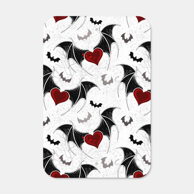 Halloween heart with black bat wings metal sign (Front)