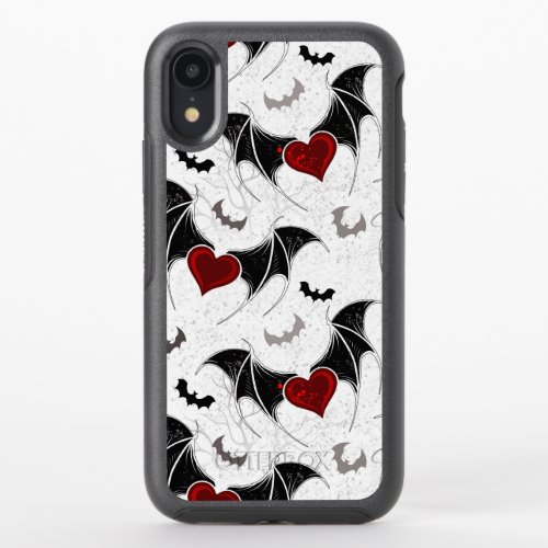 Halloween heart with black bat wings OtterBox symmetry iPhone XR case