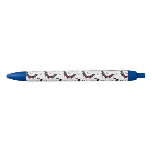 Halloween heart with black bat wings pen