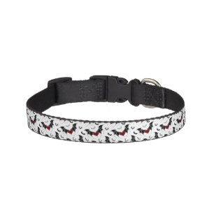 Halloween heart with black bat wings pet collar