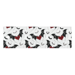 Halloween heart with black bat wings ruler