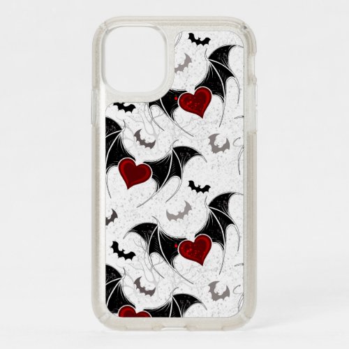 Halloween heart with black bat wings speck iPhone 11 case