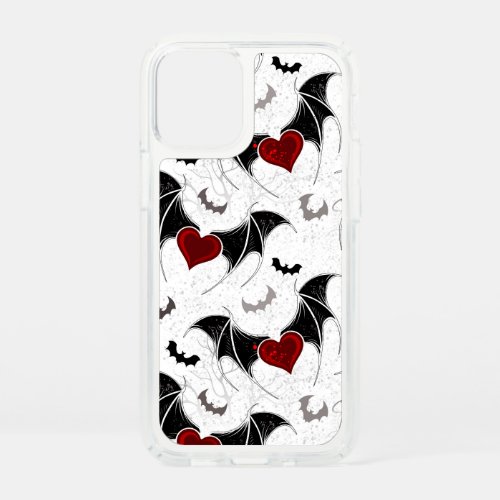 Halloween heart with black bat wings speck iPhone 12 mini case