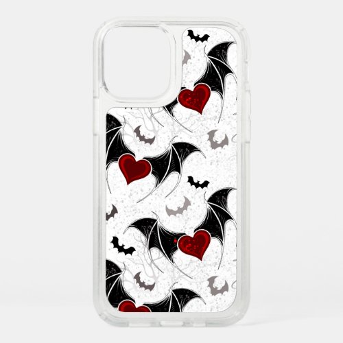 Halloween heart with black bat wings speck iPhone 12 pro case