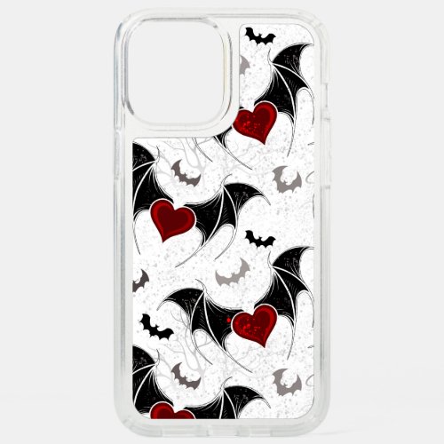 Halloween heart with black bat wings speck iPhone 12 pro max case