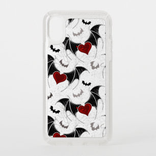 Halloween heart with black bat wings speck iPhone XS case