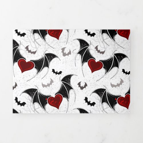 Halloween heart with black bat wings Tri_Fold program