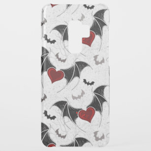 Halloween heart with black bat wings uncommon samsung galaxy s9 plus case