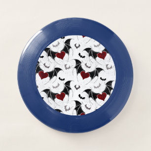 Halloween heart with black bat wings Wham-O frisbee