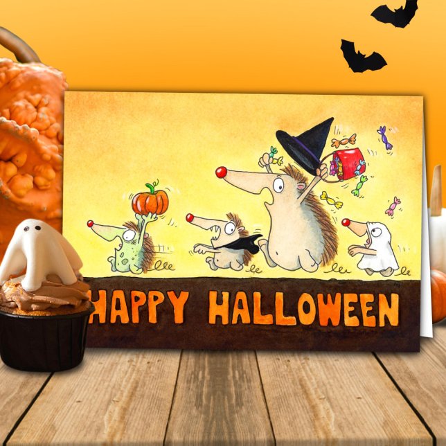 Halloween Hedgehogs Greeting Card (Creator Uploaded)