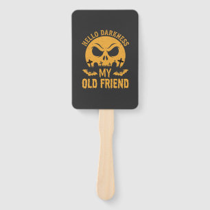 Halloween Hello Darkness Graveyard Moon Hand Fan