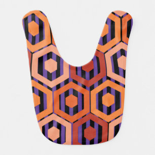 Halloween Hexagons  Baby Bib