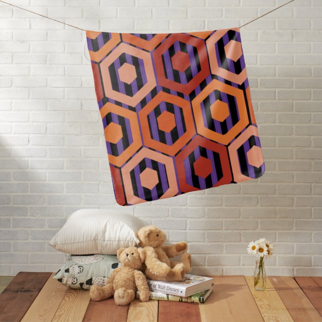 Halloween Hexagons  Baby Blanket (In Situ)