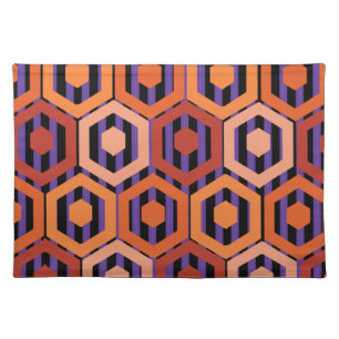 Halloween Hexagons Cloth Placemat