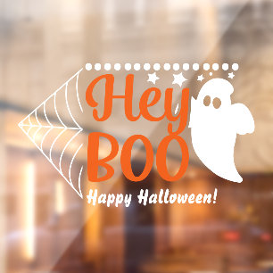 Halloween Hey Boo Ghost Window Cling