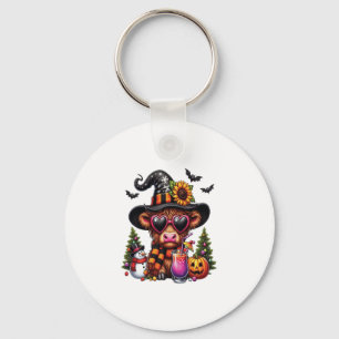 Halloween Highland Cow 2 Keychain
