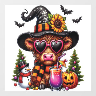 Halloween Highland Cow 2 Wall Decal