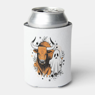 Halloween Highland Cow Cute Fall Can Cooler