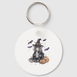 Halloween Highland Cow Keychain