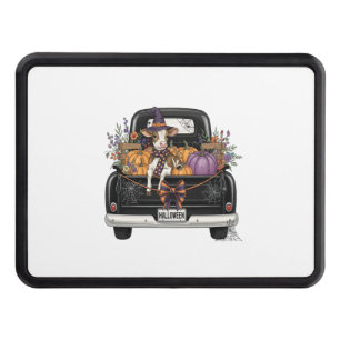 Halloween Highland Cow with Truck Hitch Cover