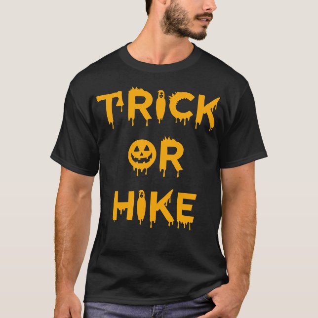 Halloween Hiker Hiking T-Shirt (Front)