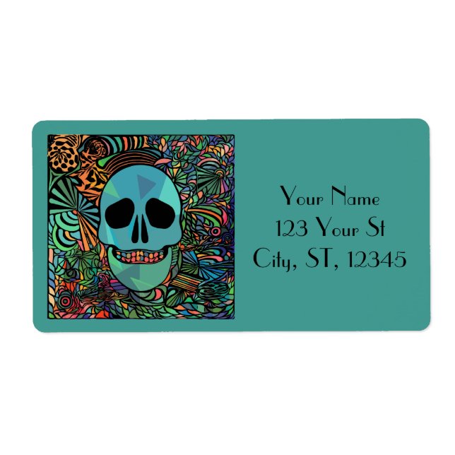 Halloween Hippie Skull Thunder_Cove  Label (Front)