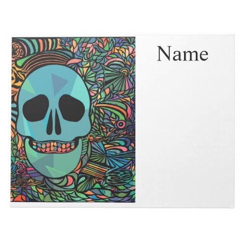 Halloween Hippie Skull Thunder_Cove  Notepad
