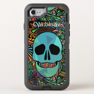 Halloween Hippie Skull Thunder_Cove OtterBox Defender iPhone SE/8/7 Case