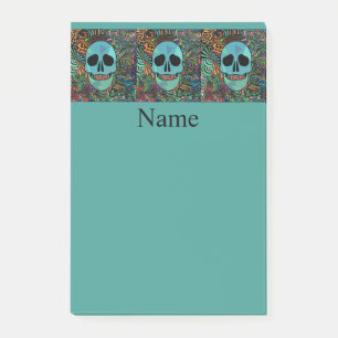 Halloween Hippie Skull Thunder_Cove Post-it Notes