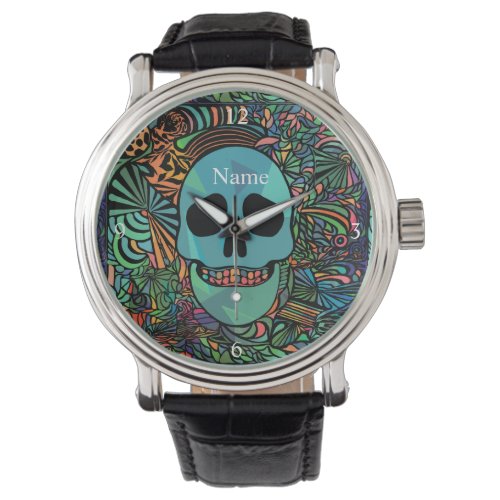 Halloween Hippie Skull Thunder_Cove  Watch