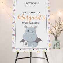 Halloween Hippopotamus Little Boo Baby Shower 