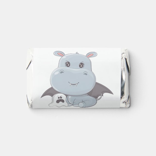 Halloween Hippopotamus Little Boo Baby Shower  Hershey's Miniatures (Front)