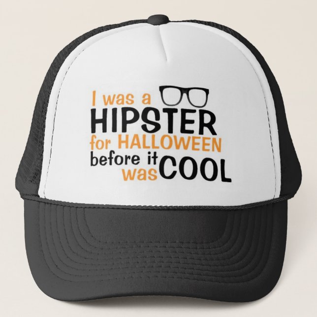 HALLOWEEN HIPSTER TRUCKER HAT (Front)