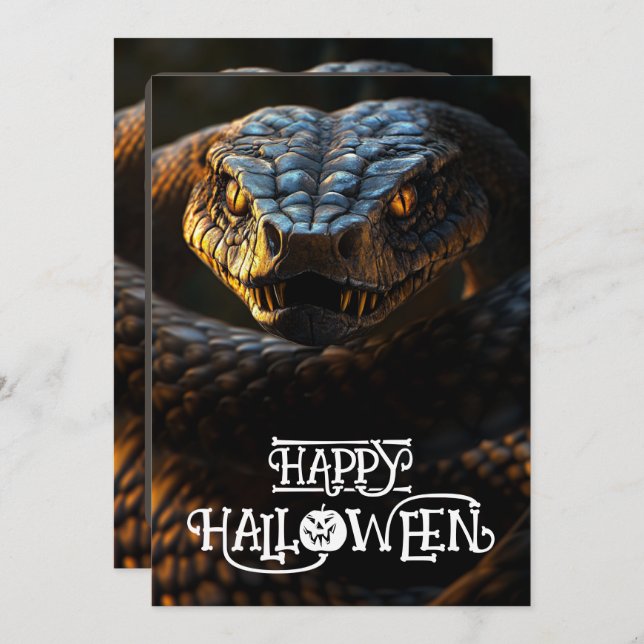 Halloween 🐍“Hiss-terical Haunt card (Front/Back)