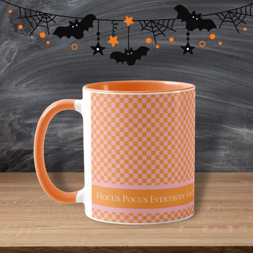 Halloween Hocus Pocus checkered Teacher  Mug