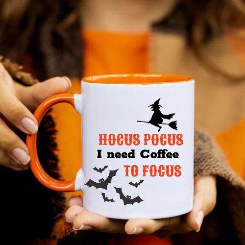 Halloween Hocus Pocus Coffee Focus Funny Mug