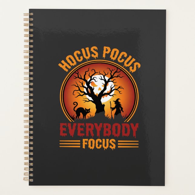 Halloween Hocus Pocus Everybody Focus Witch Tree Planner (Front)