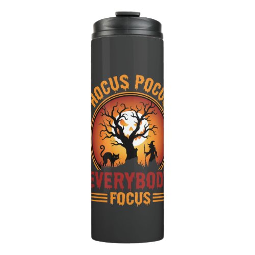 Halloween Hocus Pocus Everybody Focus Witch Tree Thermal Tumbler