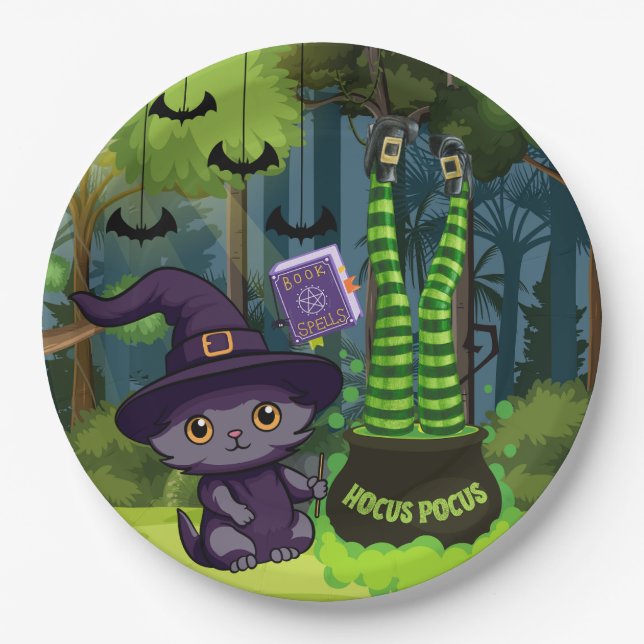 Halloween Hocus Pocus Paper Plates (Front)